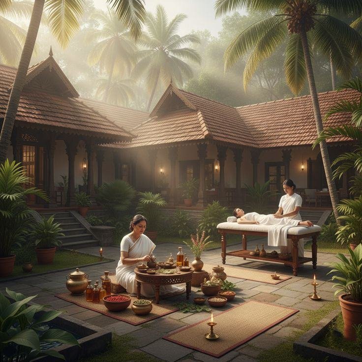 Kerala coastline near retreat